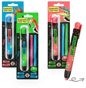 Ołówek z gumką do ścierania i wkładami, Trendhaus