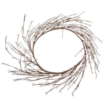 Věnec bílé květy Ø 38cm, 24/120