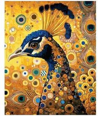 Numeromalowanie 40x50cm Paw w stylu Klimta PC40501279, iPicasso