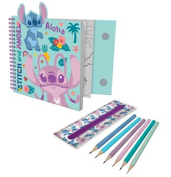 Kreativní blok v kroužkové vazbě Disney|Lilo & Stitch: Stitch a Angel (28 x 25 x 2 cm)