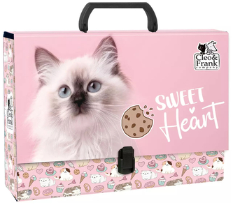 Teczka z rączką gruba Cleo i Frank 44, Kot, Derform