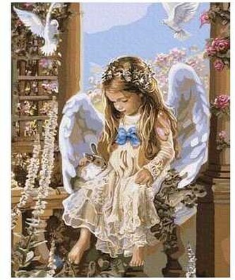 Numeromalowanie 40x50cm Mały Aniołek PC4050280, iPicasso