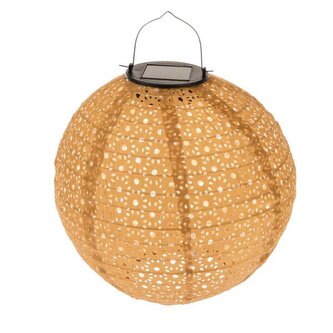 Textilní venkovní lampion se solárním LED světlem, 0/72