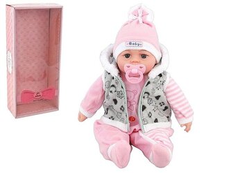 Lalka bobas ze smoczkiem mówi po polsku 45cm