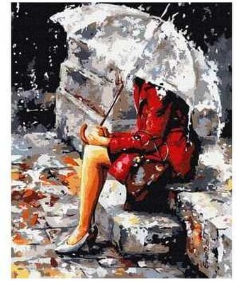 Numeromalowanie 40x50cm W deszczowe dni PC4050096, iPicasso