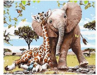 Numeromalowanie 40x50cm Przyjaźń BR4050438 (bez ramy), iPicasso