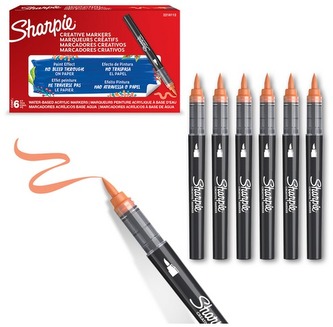 Marker akrylowy brush Orange-pomarańczowy., Sharpie