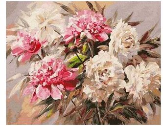 Numeromalowanie 40x50cm Bukiet piwonii PC4050459, iPicasso