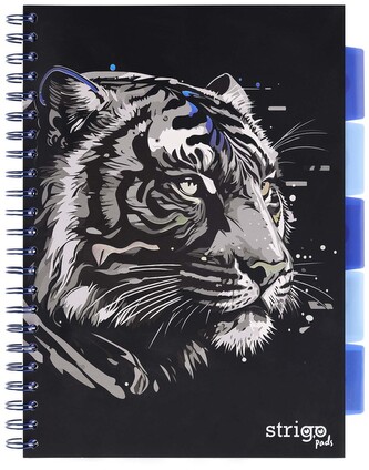 Kołonotes Project Book A4 100 k. linia 80g Tygrys czarny, Strigo