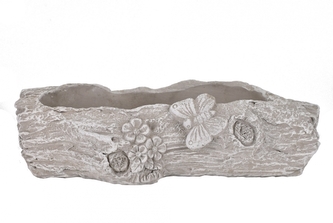 Cementový obal na květiny 25 cm šedý