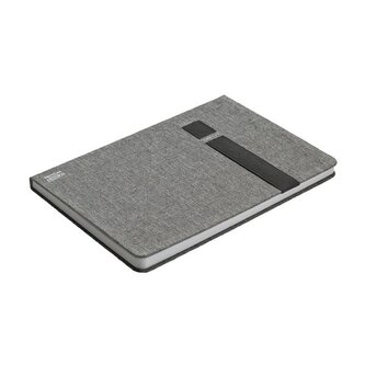 Poznámkový zápisník, RPET desky, A5, šedá s černou