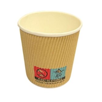 Jednoráz.kelímky na kávu - papír,hnědé,100ml, 40ks