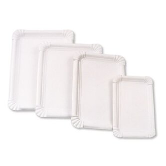Papírové tácky-smart, č. 3c, 13x10cm,bílé,100ks