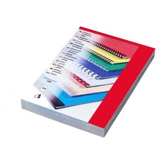 Kartony pro zadní stranu Fellowes A4,červené,100ks