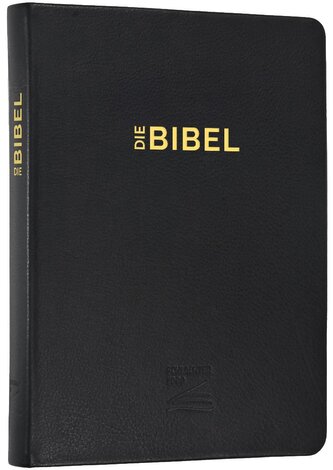 Schlachter 2000 Bibel - Schreibrandausgabe (flexibler Leder-Umschlag, schwarz)