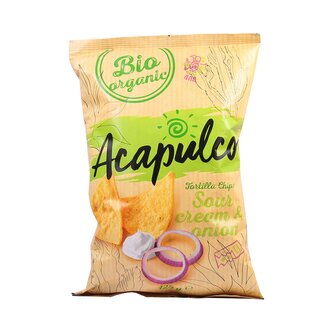 Tortilla chipsy Cream&Onion 125 g BIO   ACAPULCO