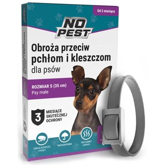 NO Pest Obojek proti klíšťatům a blechám pro malé psy 35cm
