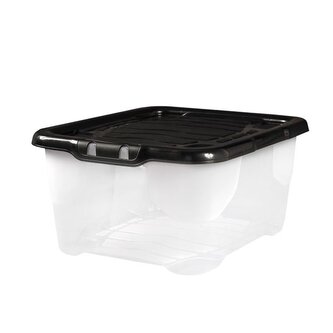 Plast.krabice CEP - transp.s černým víkem, 10 l