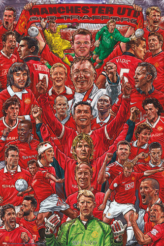 Plakát, Obraz - Manchester United - Legends, 61 × 91.5 cm