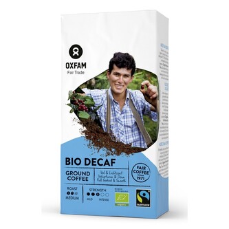 Oxfam Fair Trade Bio mletá káva bez kofeinu, 250 g