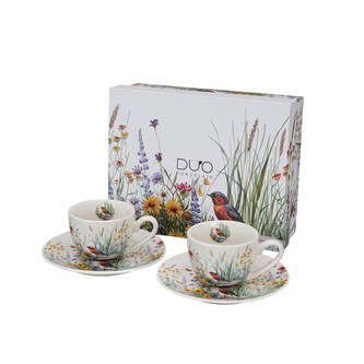 2 filiżanki espresso ze spodkami JULY