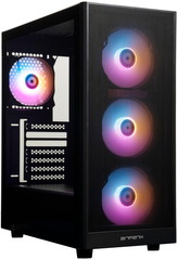 BitFenix skříň Grafi / ATX / 4x120 mms FRGB fan / 2x USB 3.0 / USB 2.0 / tvrzené sklo / černá