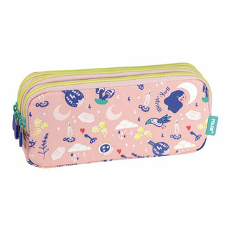 Piórnik 3 komorowy duży MAGIC róż 081135 MG MILAN