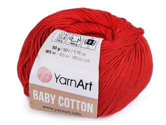 Pletací příze Baby Cotton 50 g - 1 ks - 7 (426) červená