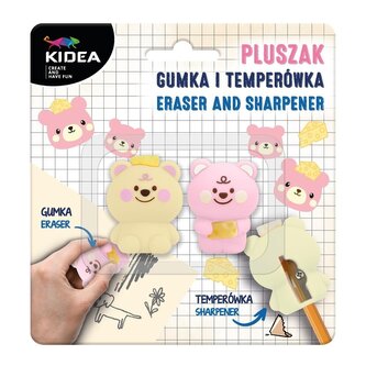 Gumka i temperówka Pluszak KIDEA