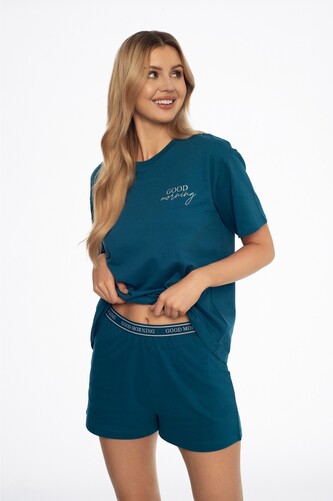 Piżama Henderson Ladies 41314 Abstract kr/r S-2XL dark turquoise S