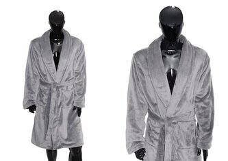 SZLAFROK COMFORT QUEEN L SREBRNY 100% poliester, flannel fleece, 230gsm