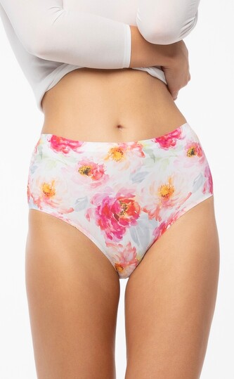 Figi Julimex Peony Simple Maxi S-2XL biały-kwiaty XL