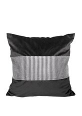 POSZEWKA 40X40CM CYRKONIE P4040/CYR/CZA VELVET CZARNA