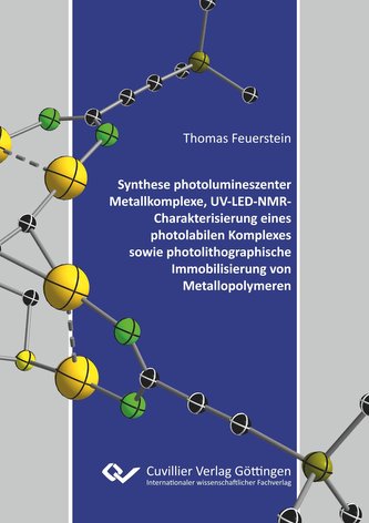 Synthese photolumineszenter Metallkomplexe, UV-LED-NMR-Charakterisierung eines photolabilen Komplexes sowie photolithographische