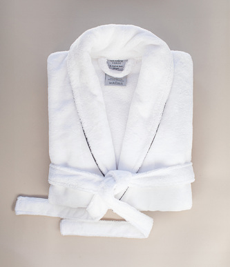 SZLAFROK VERDI S/M FROTTE/VELUR BIAŁY SOFT TOUCH