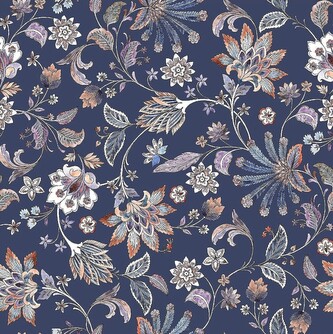 Szlafrok Luna 390 S-XL W25 damski granatowy XL