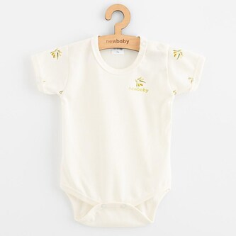 Kojenecké body s krátkým rukávem z organické bavlny New Baby Olivy - velikost 80 (9-12m)