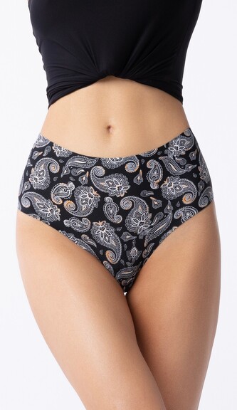 Figi Julimex Simple Paisley Brasil Maxi S-2XL czarny-wzór XXL