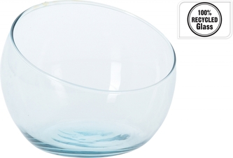 Skleněná váza Poltron z recyklovaného skla 13x16 cm, 2. jakost