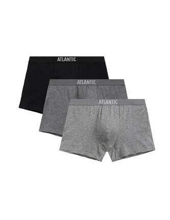 Bokserki Atlantic 3MH-011 A'3 S-2XL czarny-szary melanż XXL