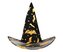 Párty čarodějnický klobouk se zlatým potiskem