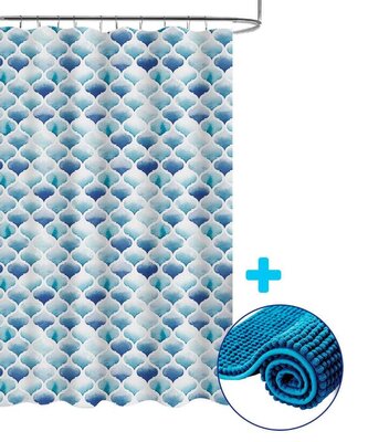 DuraHome Závěs koupelnový PEVA s předložkou CHENILL