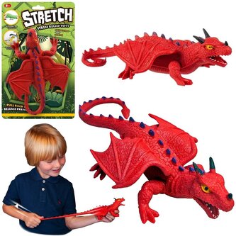 Dinozaur smok czerwony do rozciągania