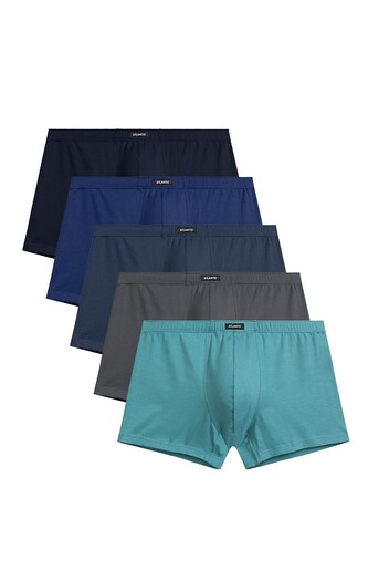 Bokserki Atlantic 5SMH-002 A'5 M-2XL granatowy-niebieski-zielony XL