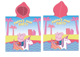 FAST DRY PONCHO 50X100 CM PAW PEPPA PIG PEP24-1032 MICROFIBER