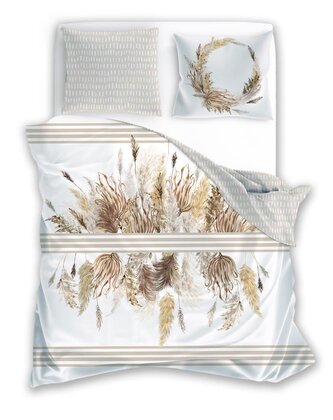 POŚCIEL KPL.140X200+70X90 BOHO 003 SATYNA BAW.