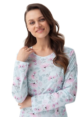 Koszula Luna 200 dł/r M-2XL Z24/25 damska miętowy XL