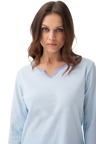 Koszula Luna 295 dł/r M-2XL Z24/25 damska niebieski L