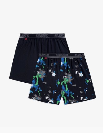 Bokserki Atlantic 2MBX-037 A'2 M-2XL granatowy-granatowy M