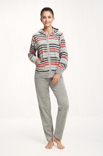 Dres Luna 341 Velour M-2XL damski szary XXL